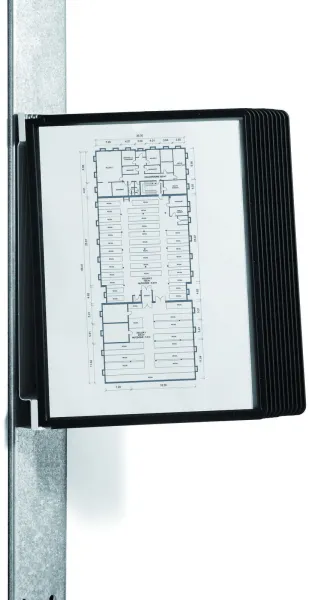 Durable Vario magnet wall 10 registersystem svart A4
